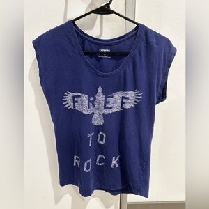 Express Women’s Free to Rock Graphic Tank Top